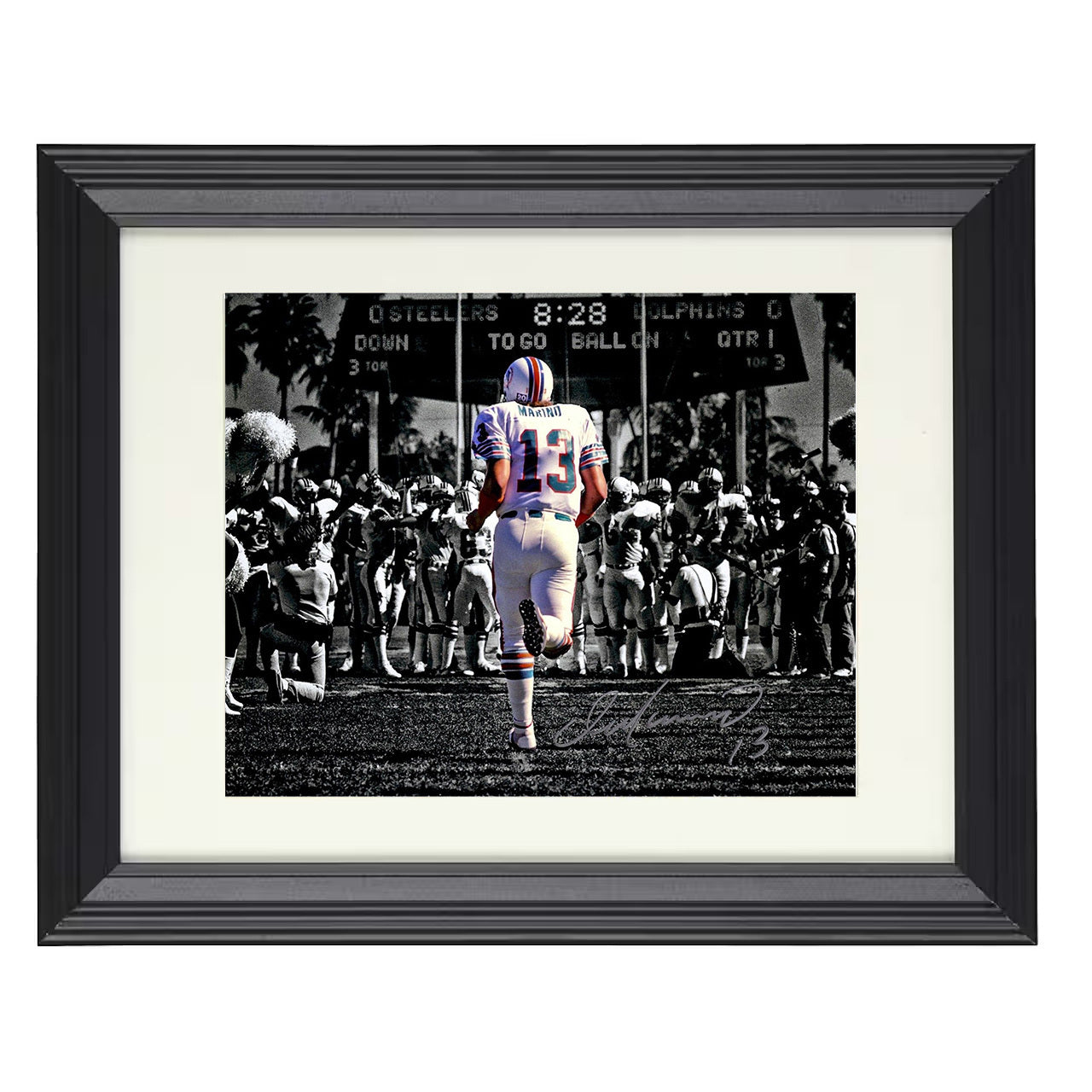 Dan Marino – Miami Tunnel Entrance Spotlight – 8x10 black beveled framed football wall art