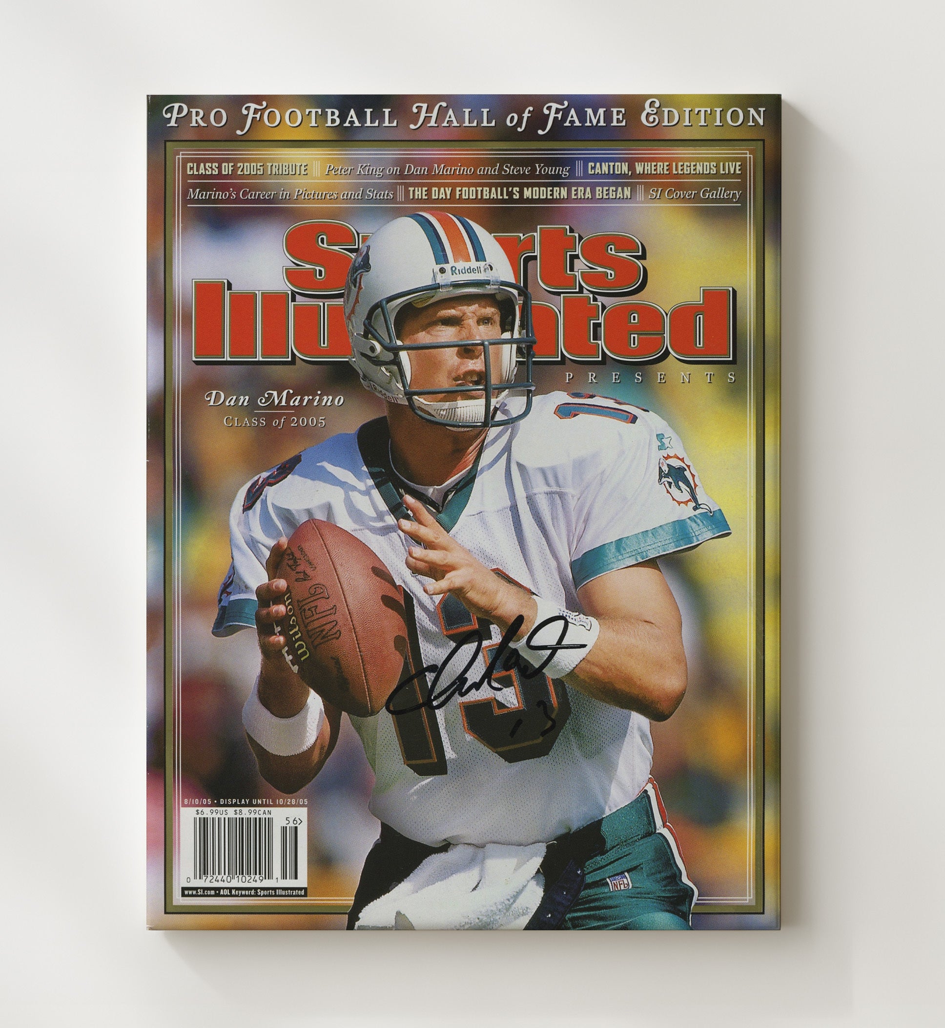 Dan Marino Tribute - Hall of Fame Heat Football Wall Art - football wall art print