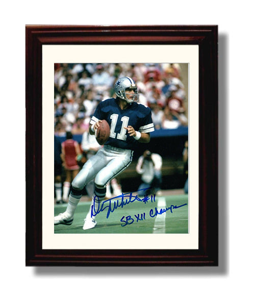 Danny White - Dallas Football Quarterback Passing Stance 8x10 Canvas vintage football wall art