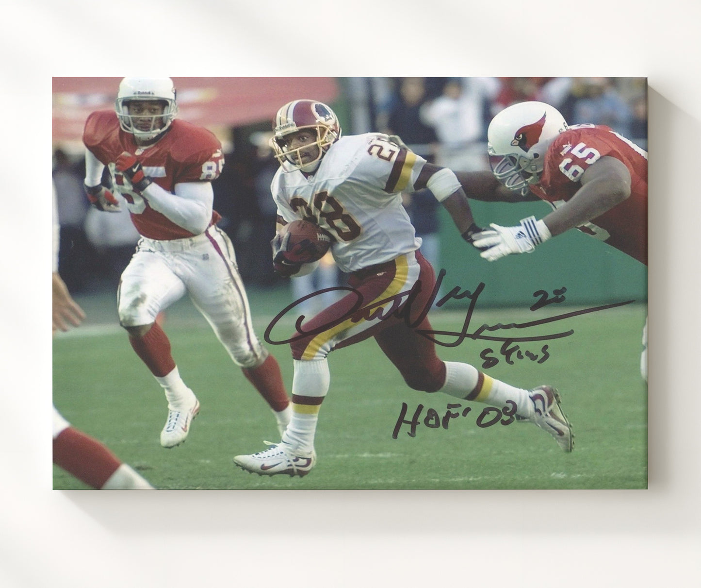 Darrell Green Washington Speed Pursuit Tackle Football Wall Art 16x20 Canvas Wall Art wall art print - Football decor