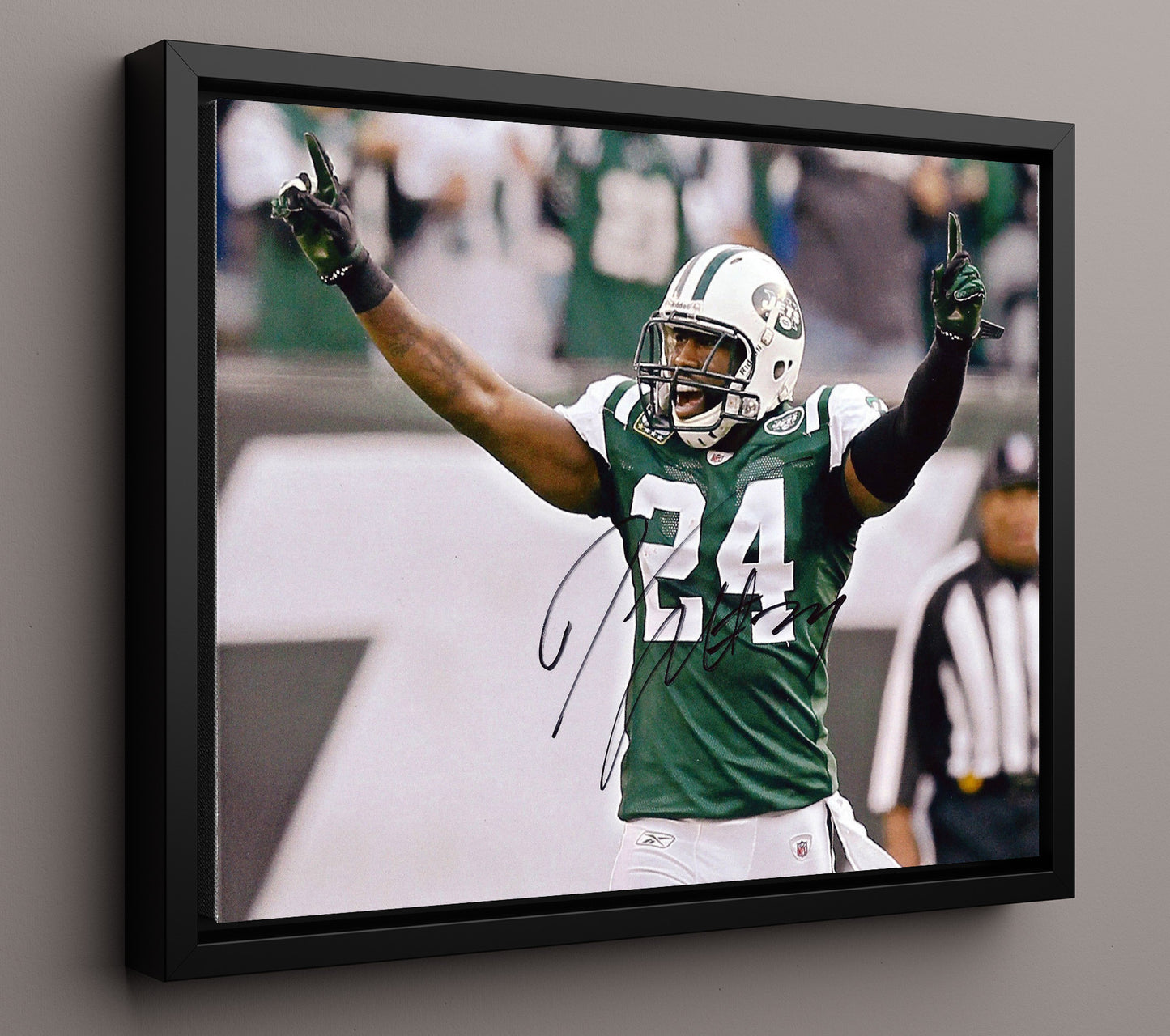 Darrelle Revis - New York Football Defensive Celebration Football Wall Art - football wall art print