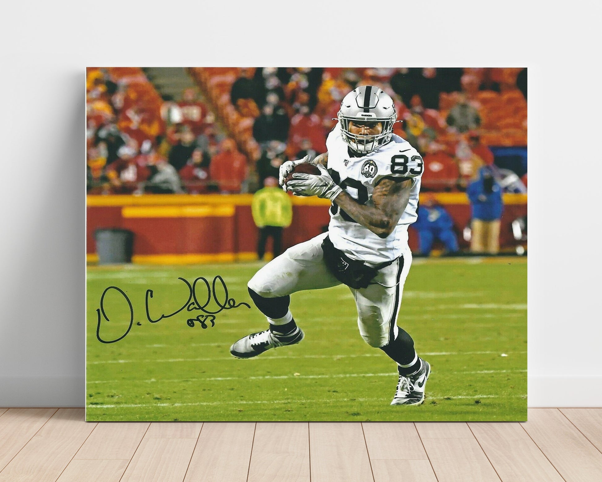 Darren Waller - Las Vegas Football Tight End Yards After Catch Run Football Wall Art - football wall art print