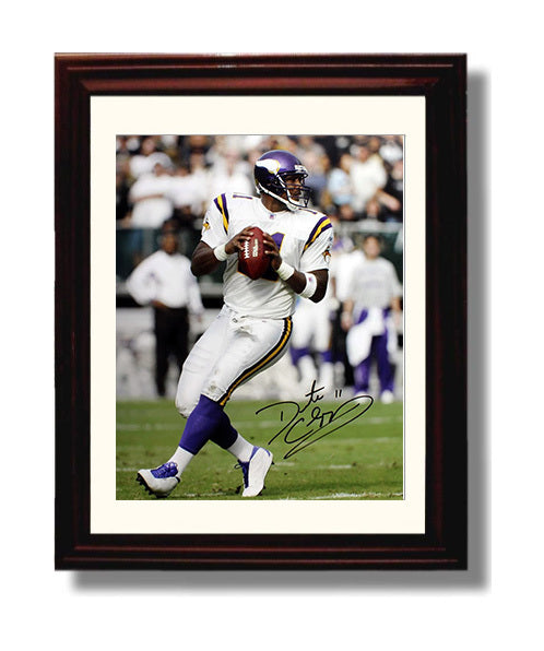 Daunte Culpepper - Minnesota Football Quarterback Passing Action 8x10 Canvas vintage football wall art
