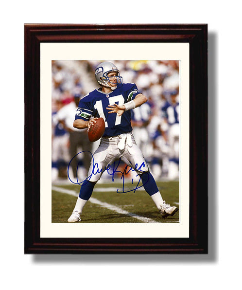 Dave Krieg - Seattle Football Quarterback Set to Pass 8x10 Canvas vintage football wall art