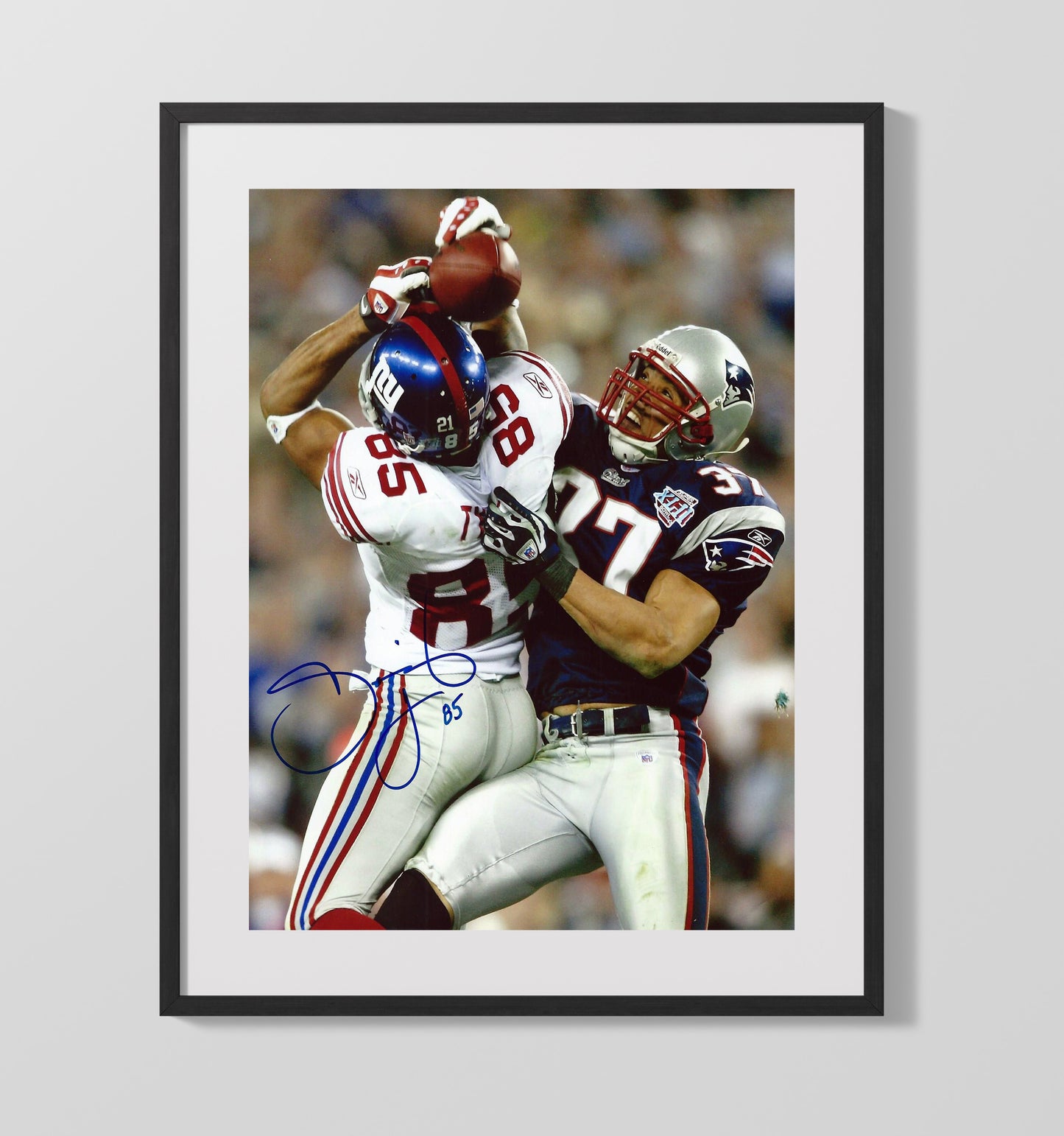 David Tyree - New York football Helmet Catch Super Bowl 2008 Vintage Football Wall Art - 16x20 Gallery Frame football decor