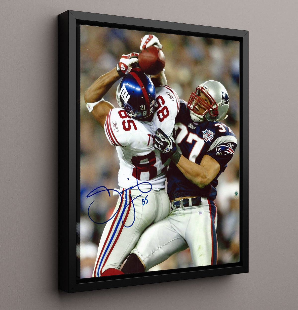 David Tyree - New York Football Helmet Catch Super Bowl 2008 8x10 Framed Canvas vintage football wall art