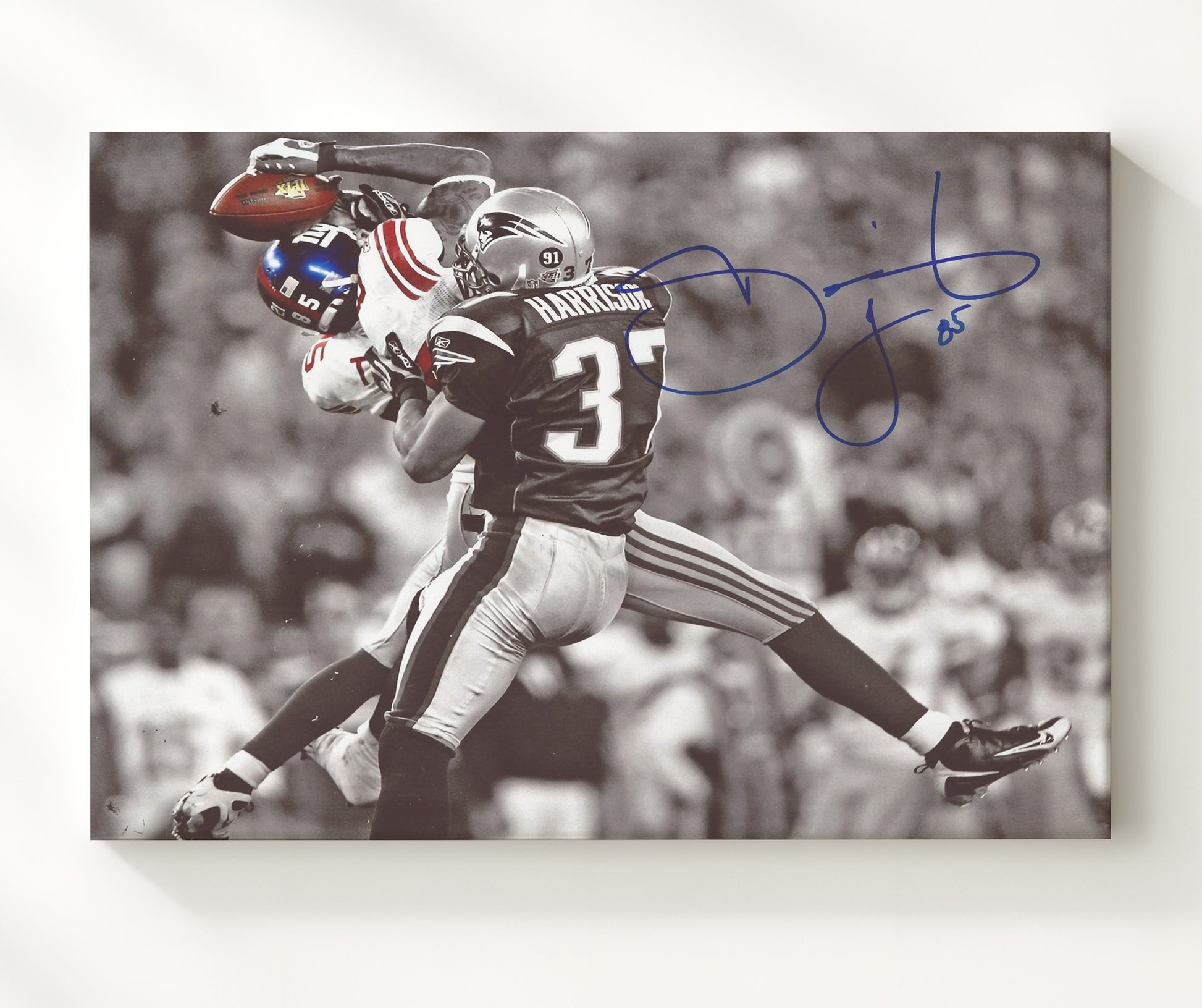 David Tyree - New York Football Helmet Catch Super Bowl Play Football Wall Art - football wall art print