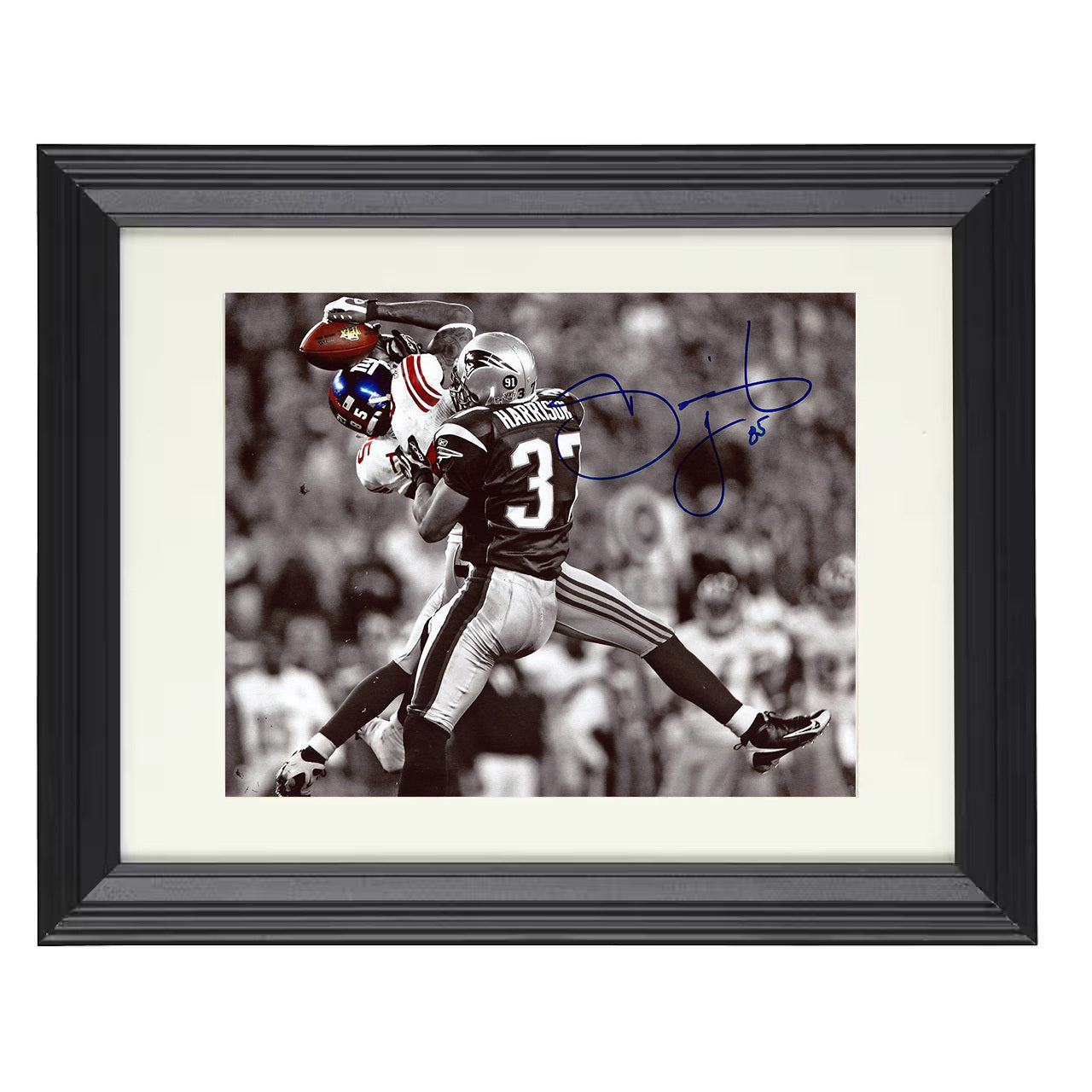David Tyree – New York Helmet Catch Super Bowl Play – 8x10 black beveled framed football wall art