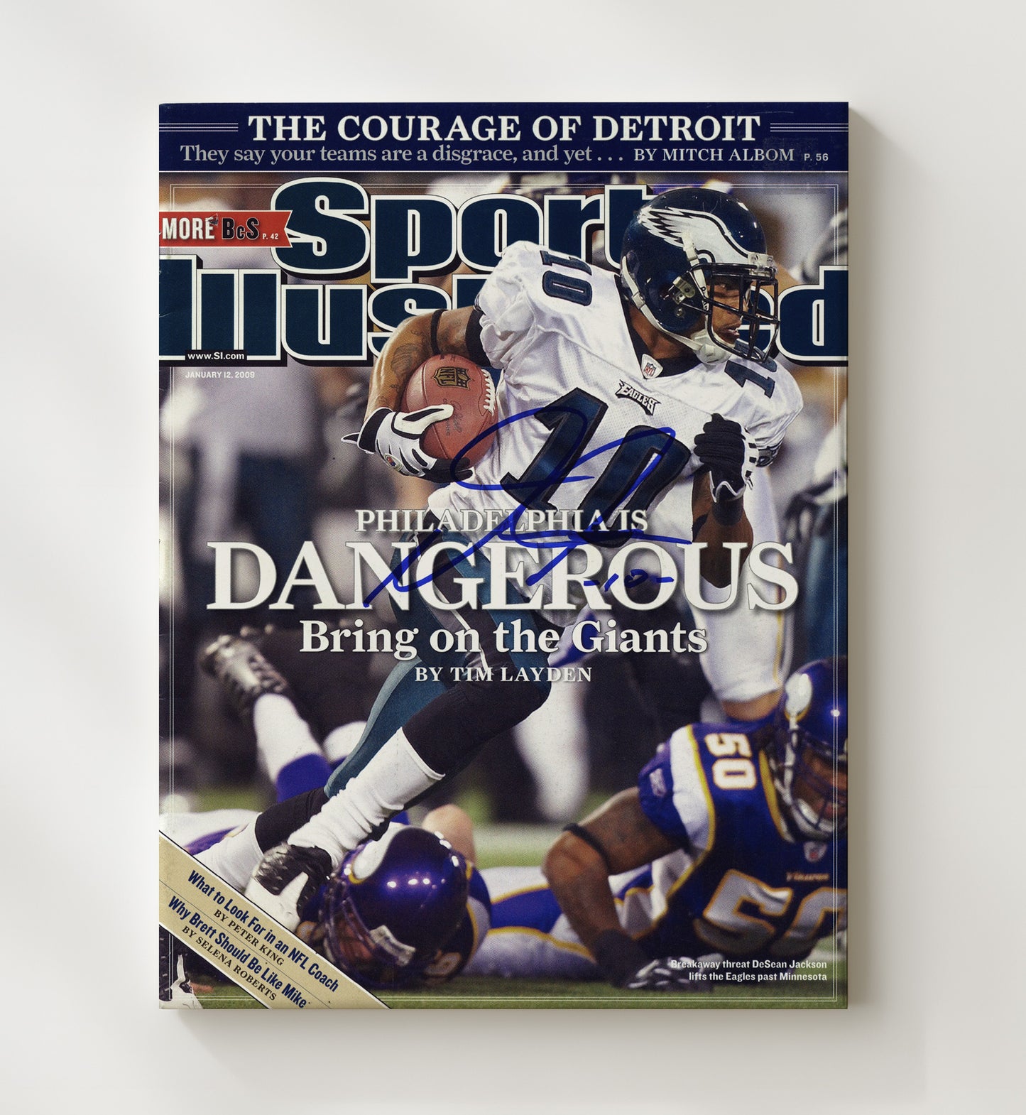 Desean Jackson - Philadelphia Football Dangerous Bring on the Giants Feature 2009 SI Cover Football Wall Art - football wall art print