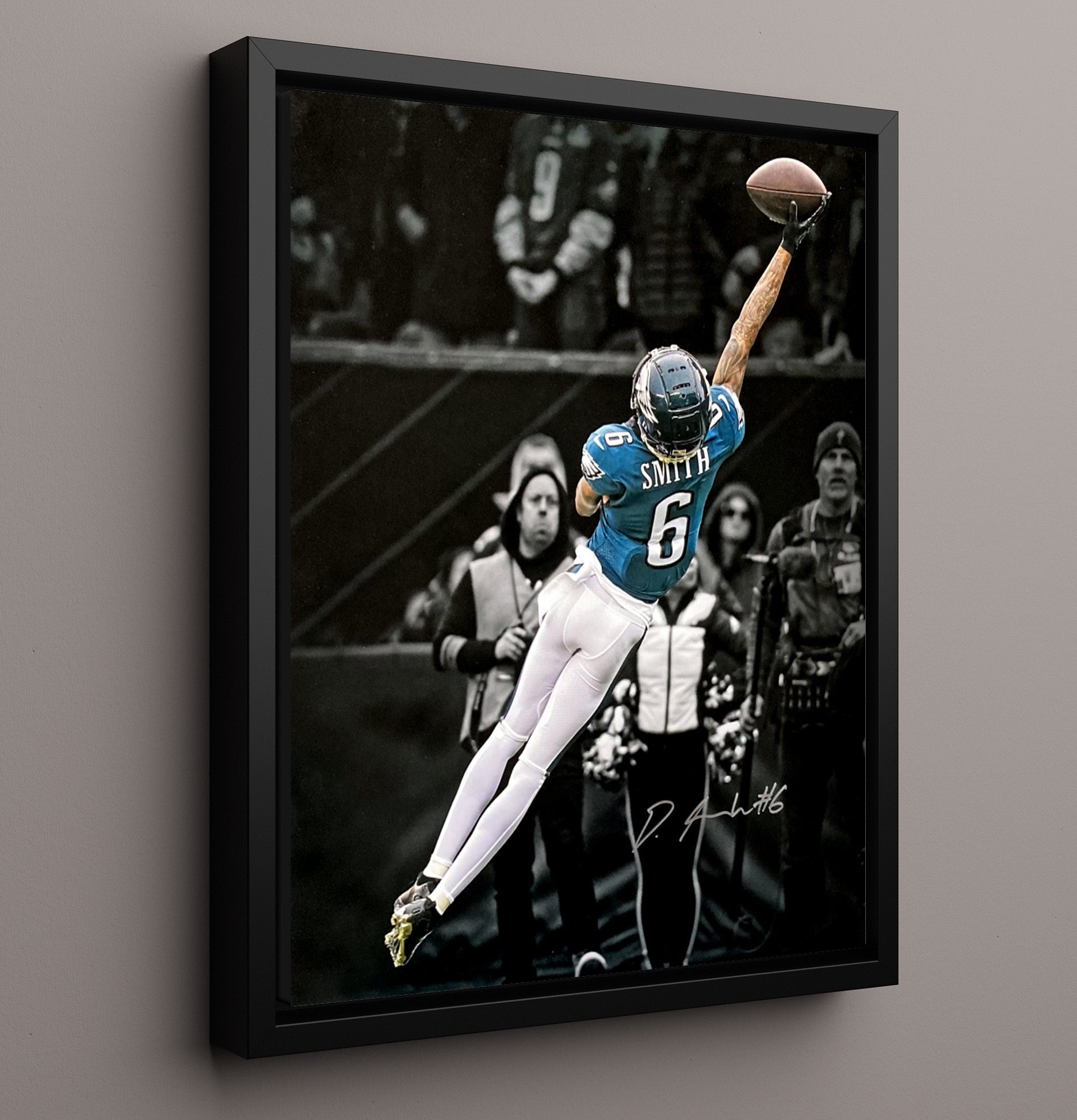 Devonta Smith - One-Hand Wonder Football Wall Art - football wall art print