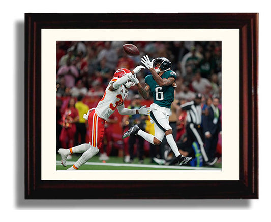 DeVonta Smith - Philadelphia Football Super Bowl Touchdown Catch 8x10 Canvas vintage football wall art