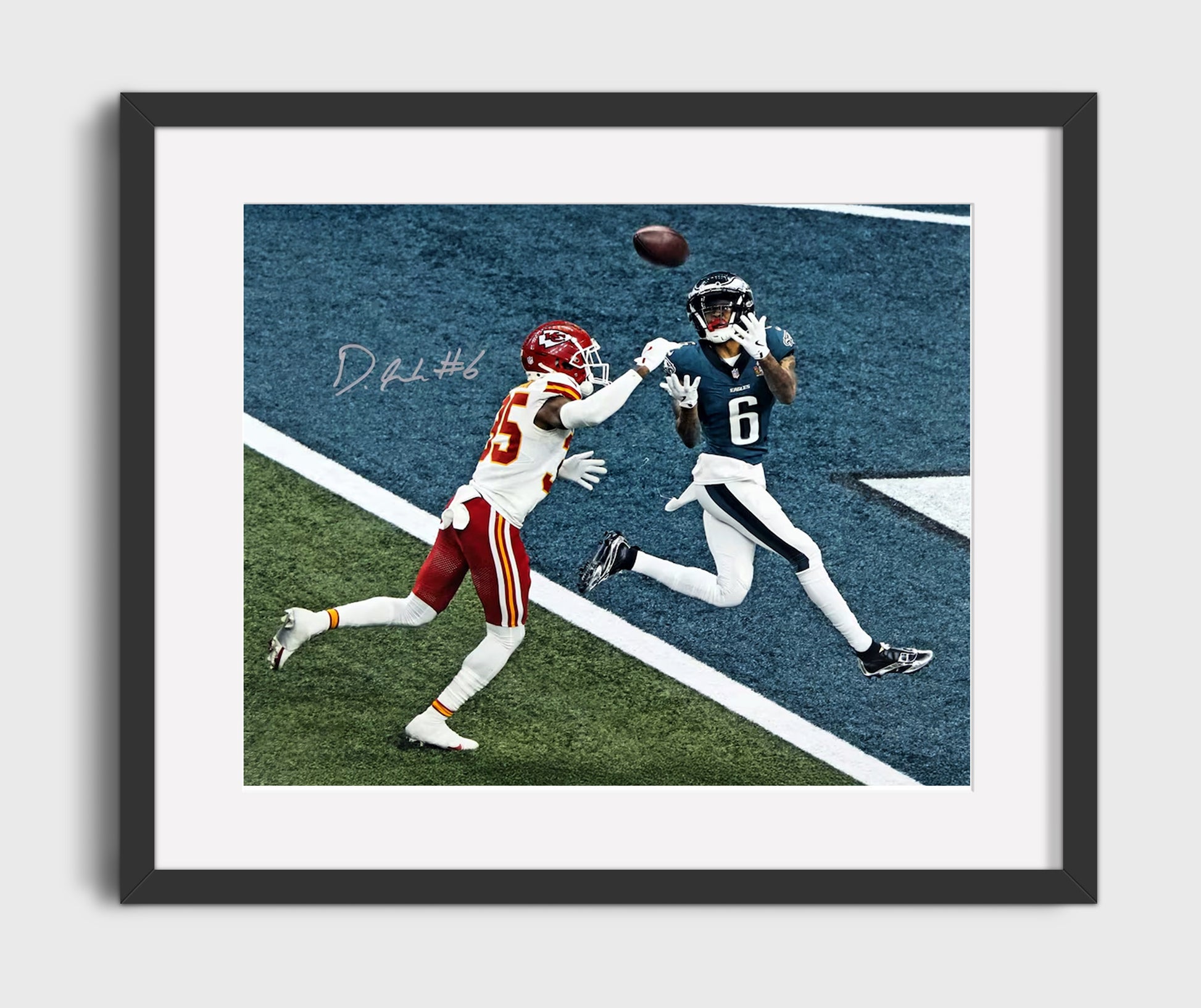 DeVonta Smith - Super Bowl Champion Vintage Football Wall Art - 16x20 Gallery Frame football decor