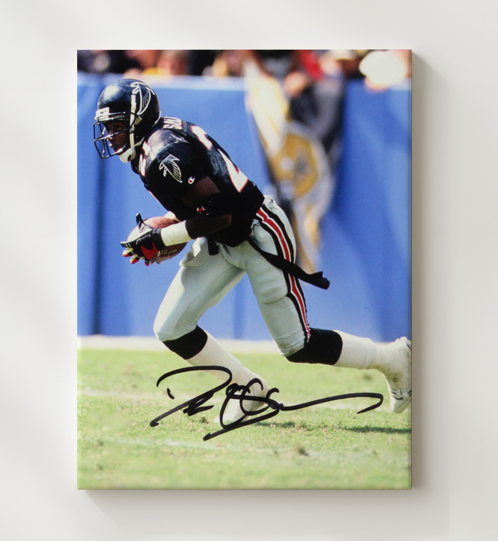 Deion Sanders - Atlanta Football Defensive Back Interception Runback Football Wall Art - football wall art print