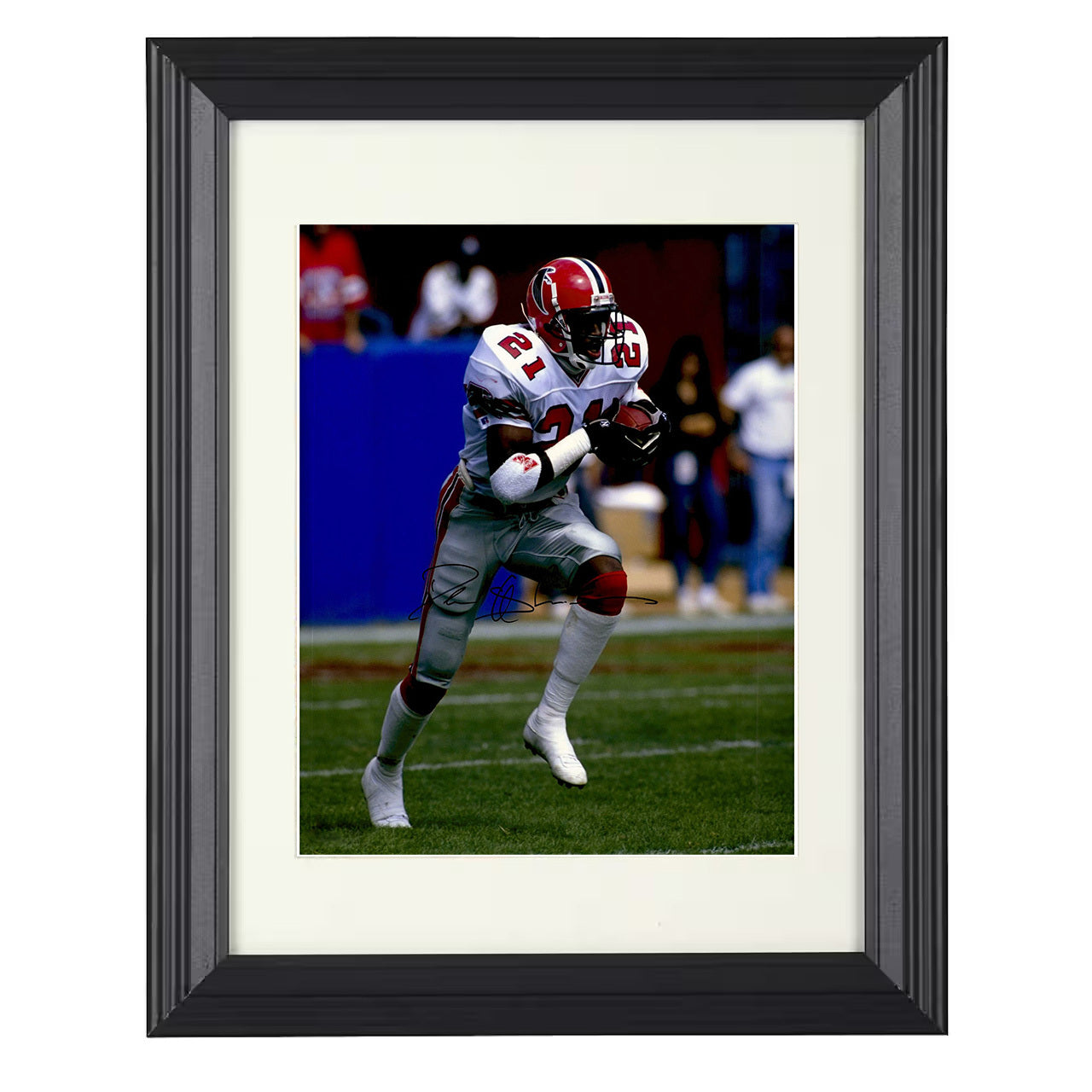 Deion Sanders – Falcon Flash Image – 8x10 black beveled framed football wall art
