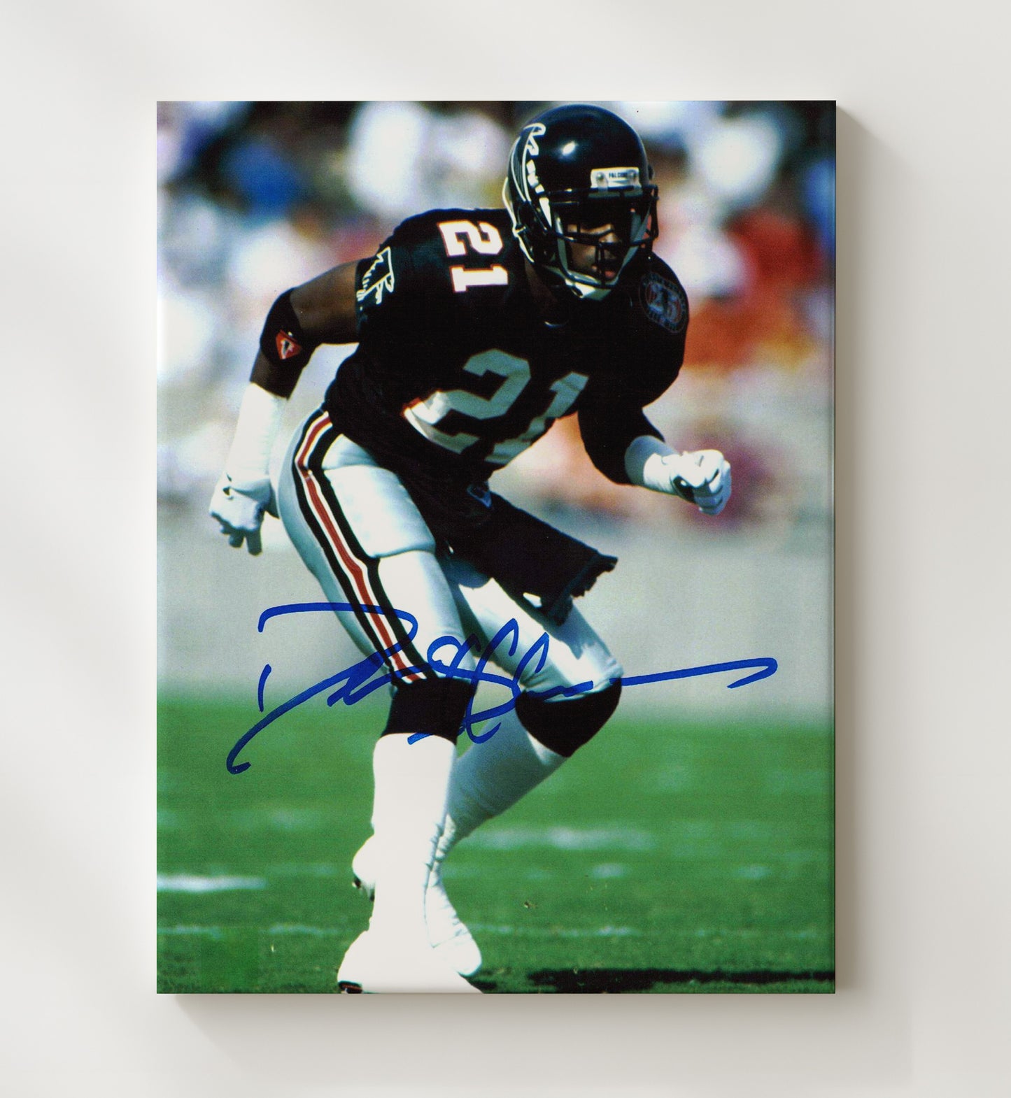 Deion Sanders - Prime Time Lockdown Vintage Football Wall Art - 20x24 Canvas football decor