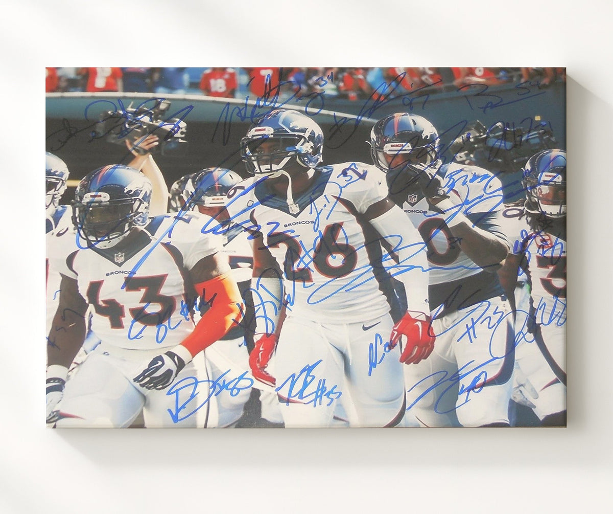 Denver Football Team - 2016 Championship Defense Celebration 8x10 Canvas vintage football wall art