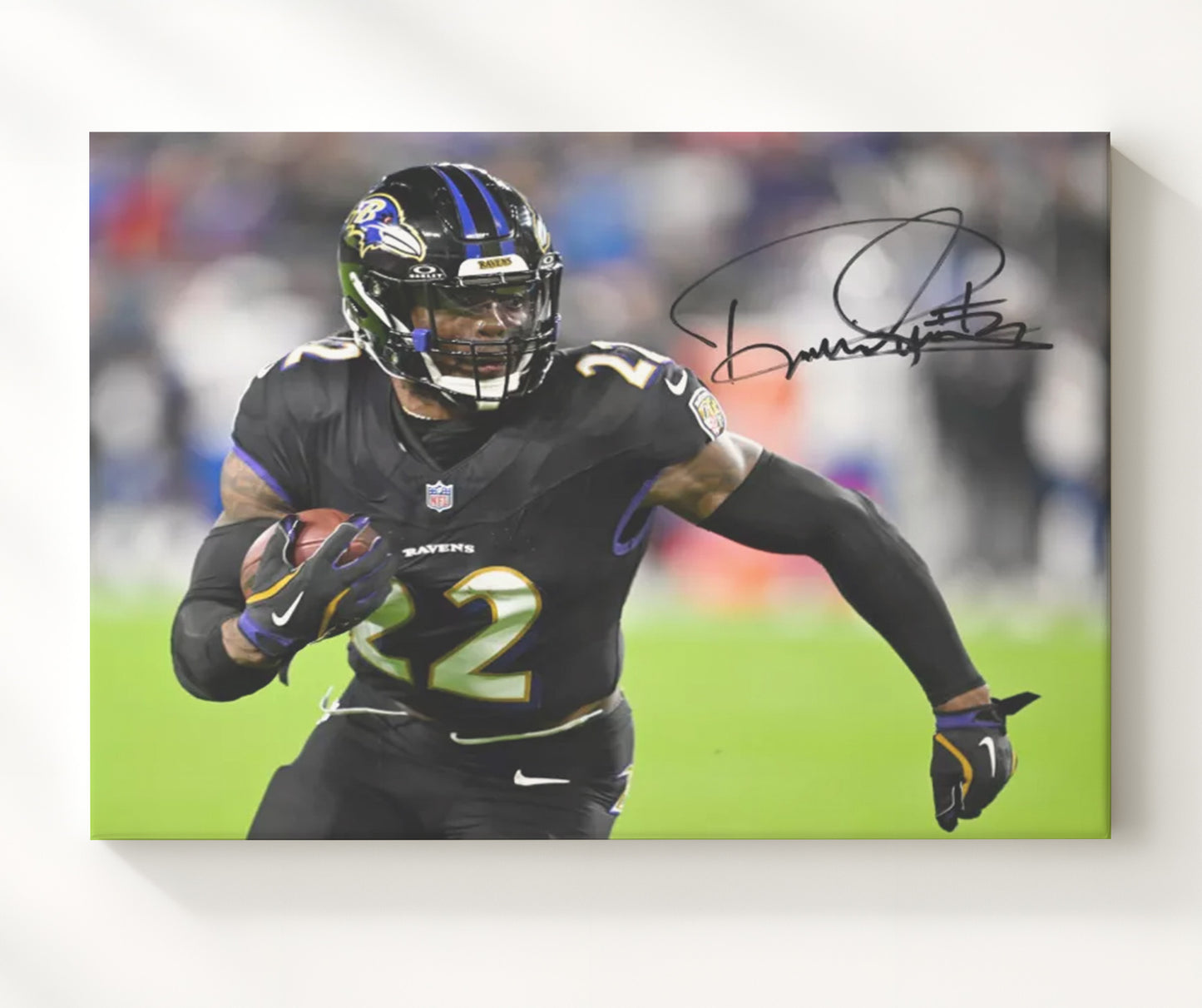 Derrick Henry - Ravens Crusher Vintage Football Wall Art - 20x24 Canvas football decor