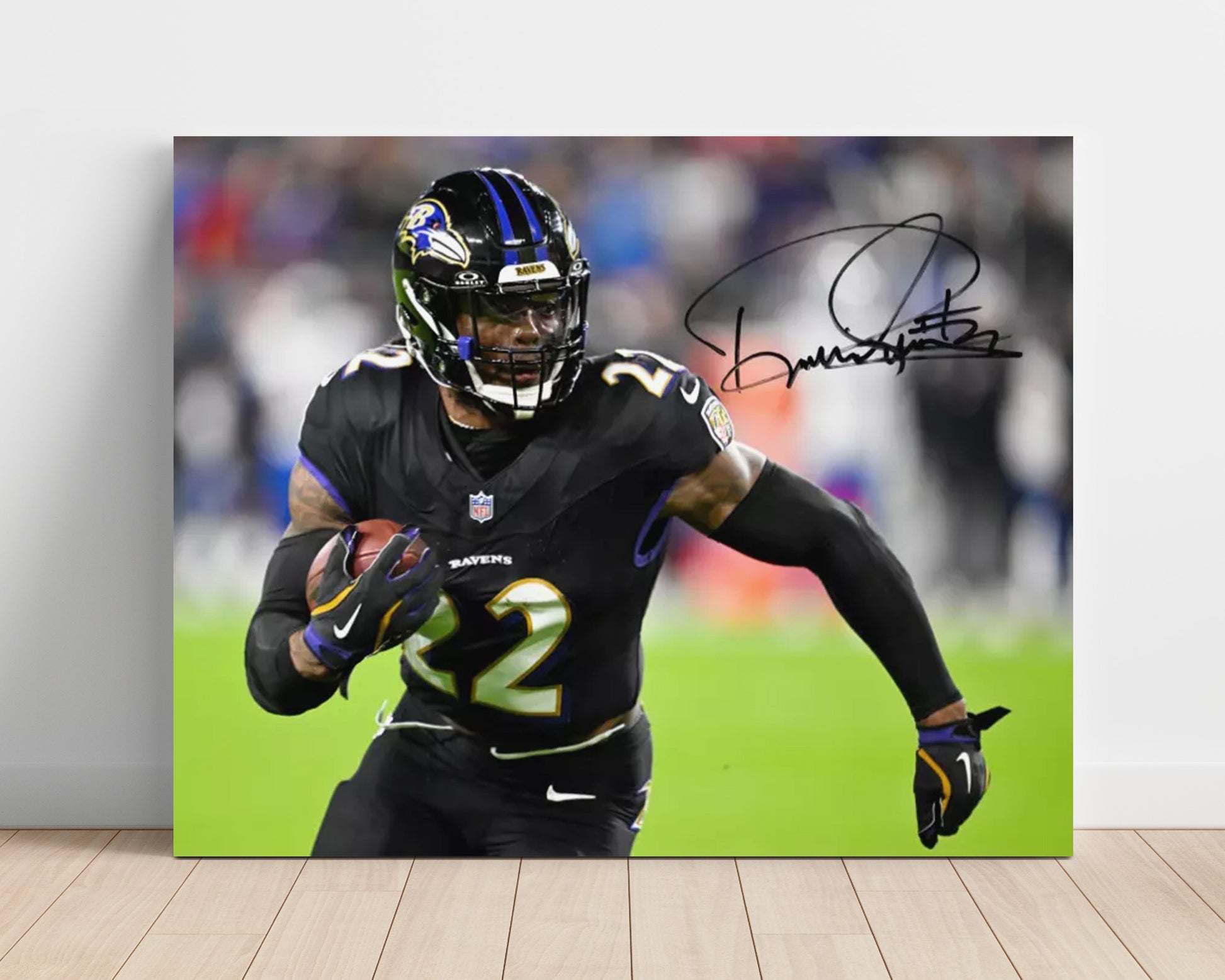 Derrick Henry - Ravens Crusher Vintage Football Wall Art - 16x20 Unframed Print football decor