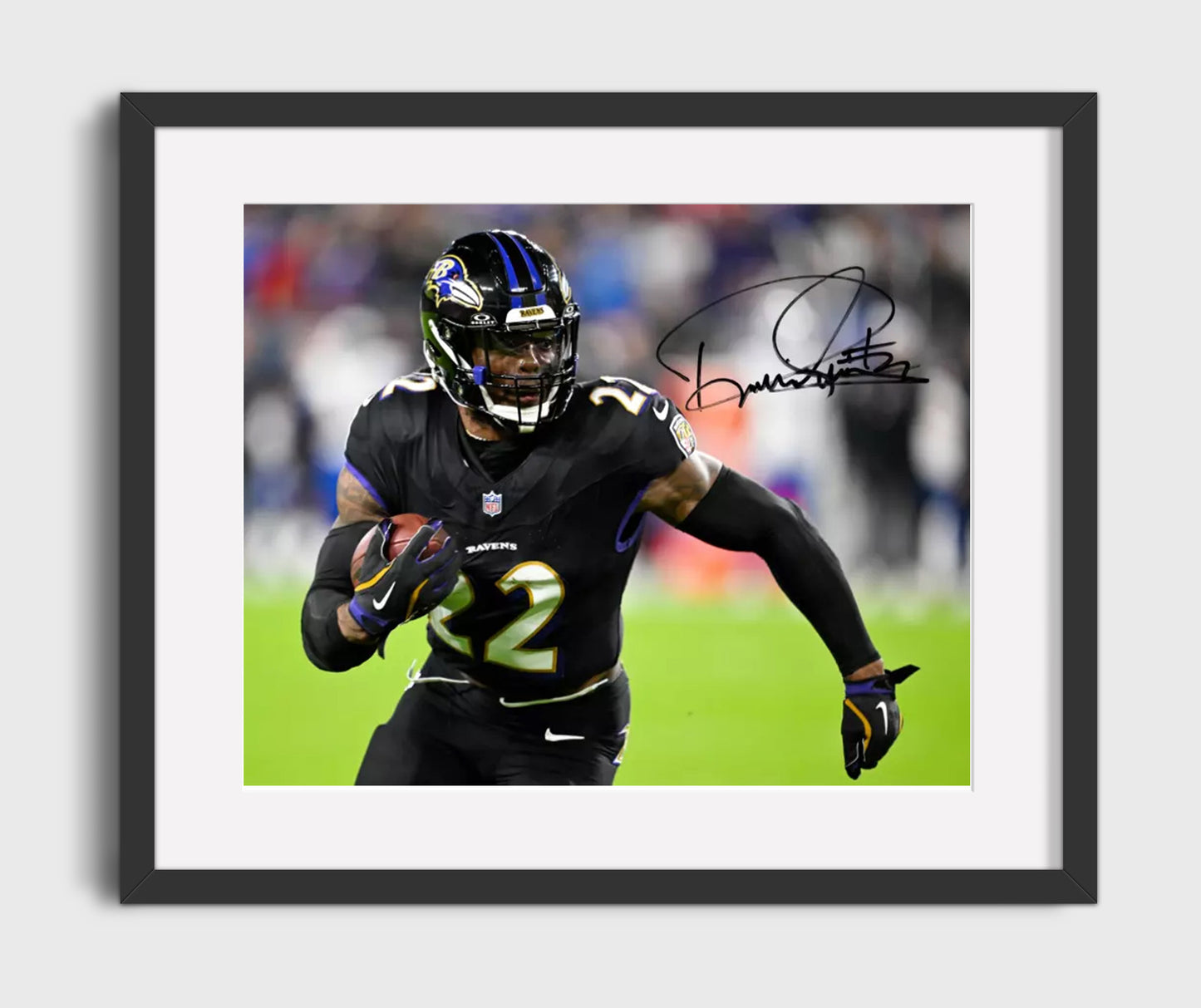 Derrick Henry - Ravens Crusher Vintage Football Wall Art - 16x20 Gallery Frame football decor