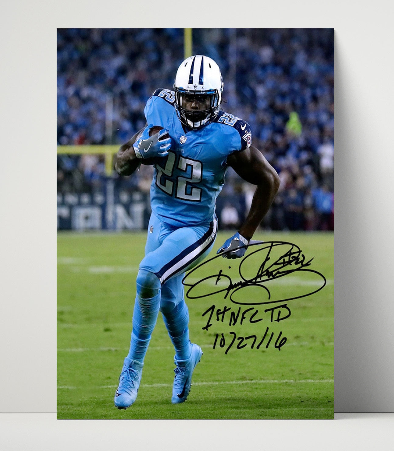Derrick Henry - Tennessee Football Running Back Touchdown Run Football Wall Art - football wall art print