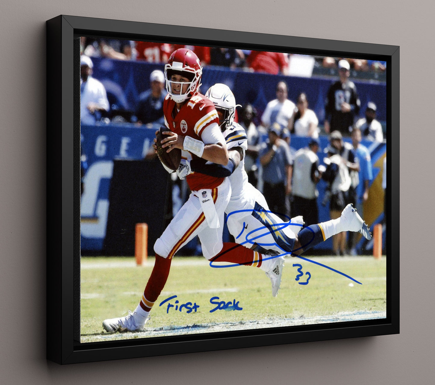 Derwin James - First Sack Memory Football Wall Art - football wall art print