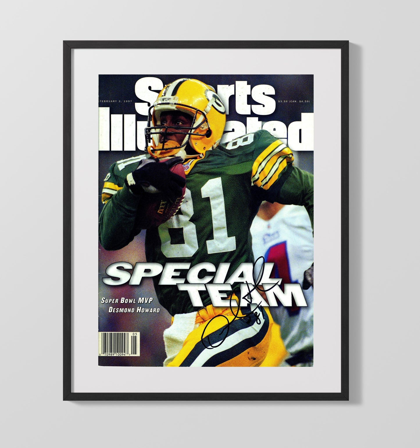 Desmond Howard Special Team - MVP Spark Vintage Football Wall Art - 16x20 Gallery Frame football decor