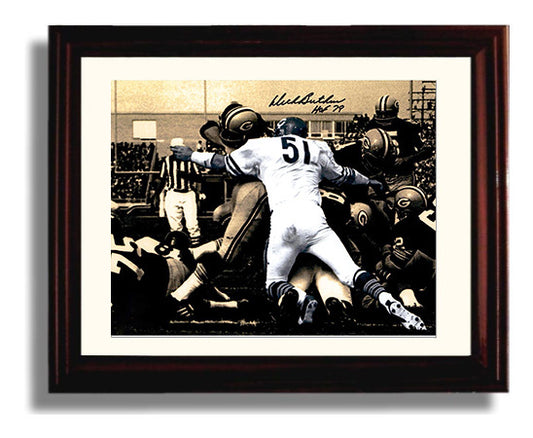 Dick Butkus - Chicago Football Defensive Tackle 1960s 8x10 Canvas vintage football wall art