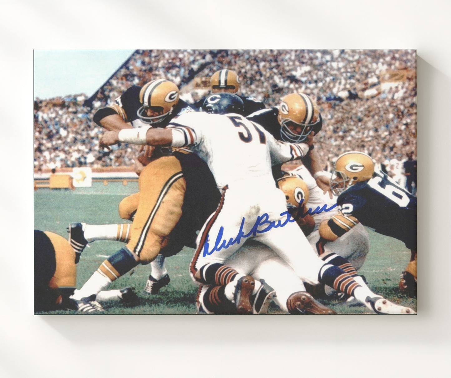 Dick Butkus - Goal Line Enforcer Football Wall Art - football wall art print