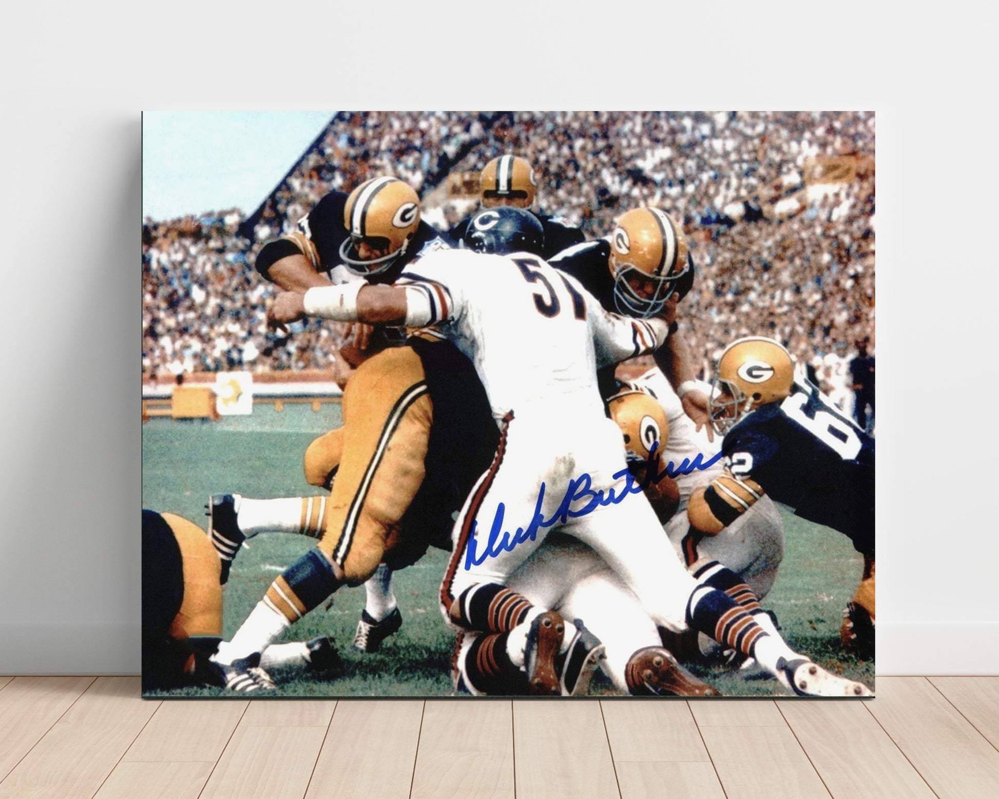 Dick Butkus - Goal Line Enforcer Vintage Football Wall Art - 16x20 Unframed Print football decor