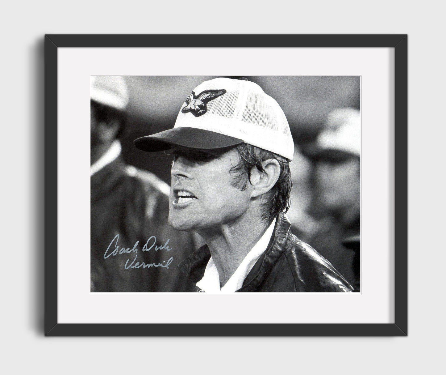Dick Vermeil - Philadelphia Football Head Coach Sideline Vintage Football Wall Art - 16x20 Gallery Frame football decor