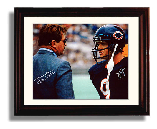 Ditka and McMahon Bears - Sideline Strategy 8x10 Canvas vintage football wall art