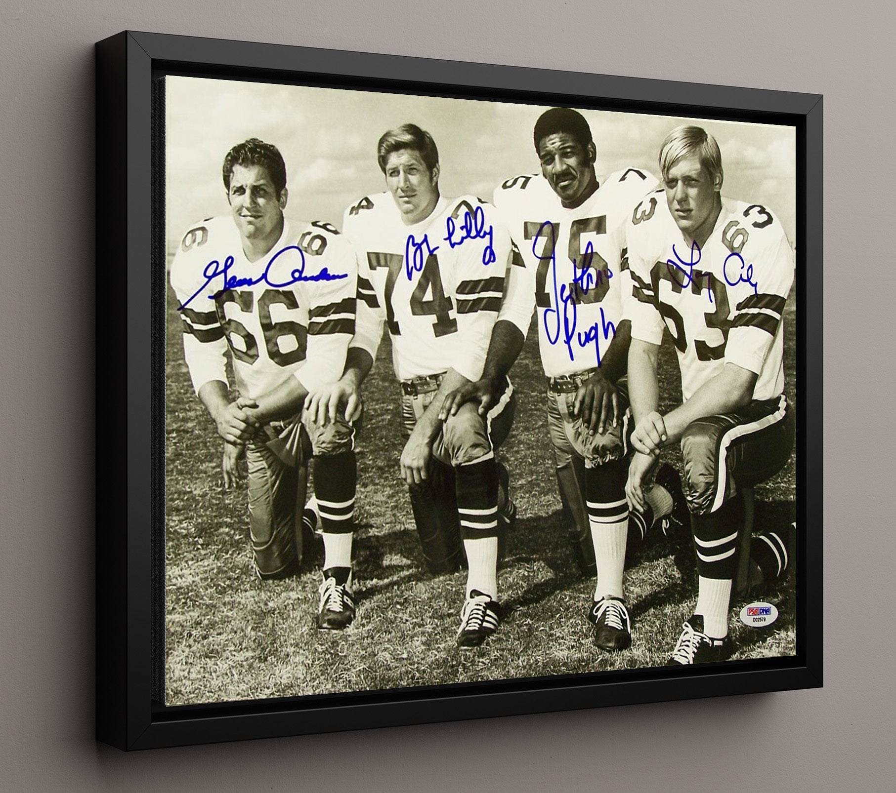 Doomsday Defense - Cowboys Wall Vintage Football Wall Art - 16x20 Framed Canvas football decor