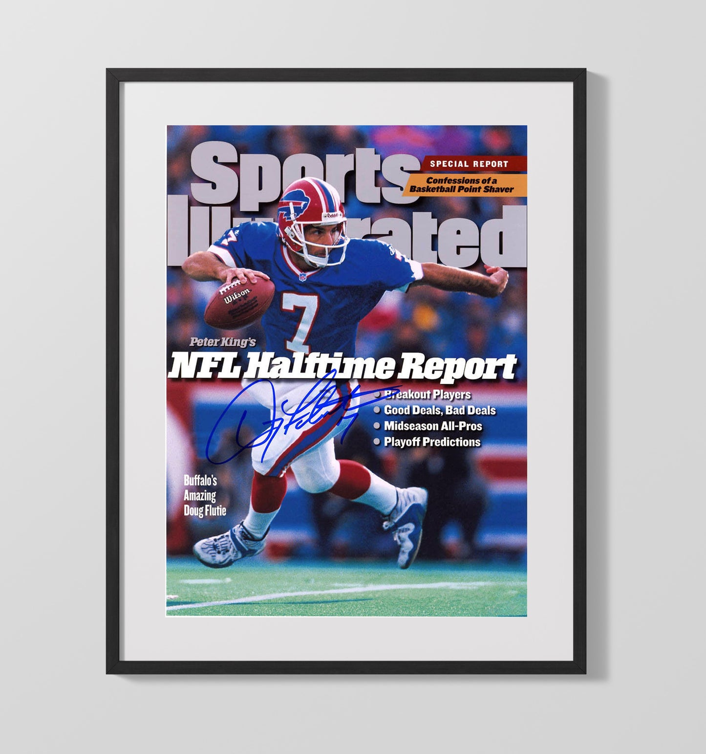Doug Flutie - Halftime Magic Vintage Football Wall Art - 16x20 Gallery Frame football decor