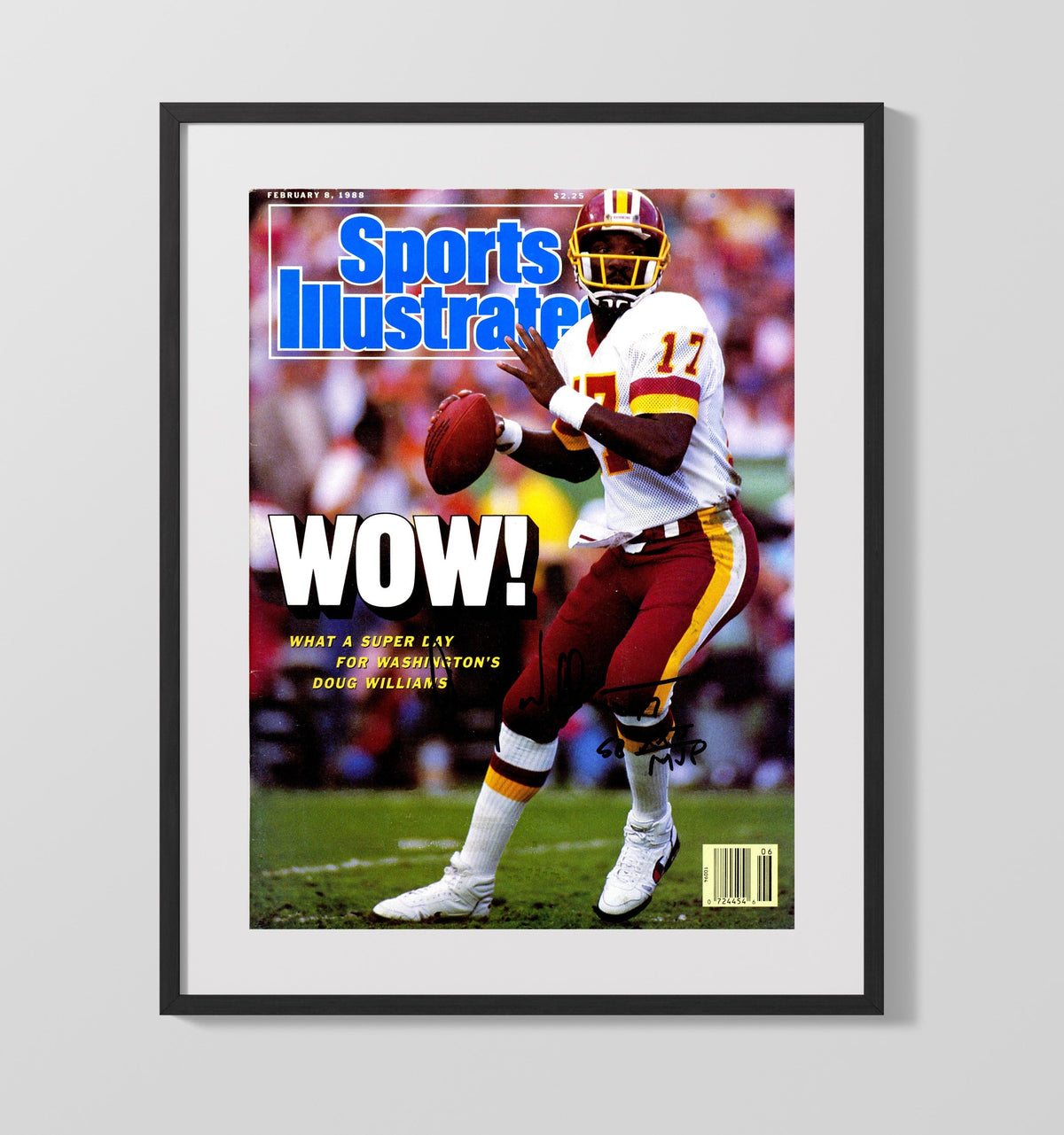Doug Williams Wow - Super Bowl MVP - Vintage Football Wall Art - Football Framed Print