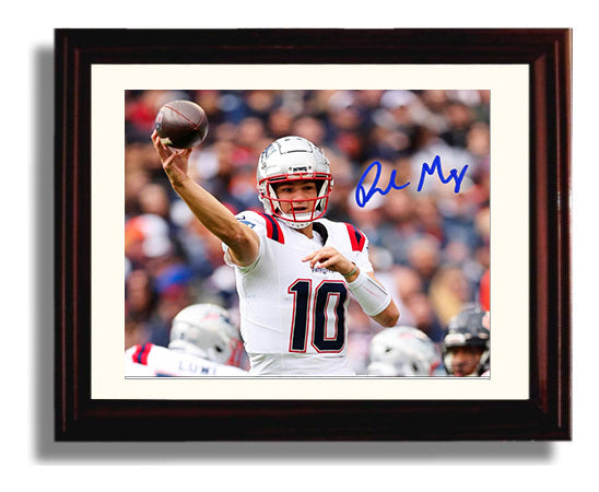 Drake Maye - Rookie Rising Football Wall Art - football wall art print
