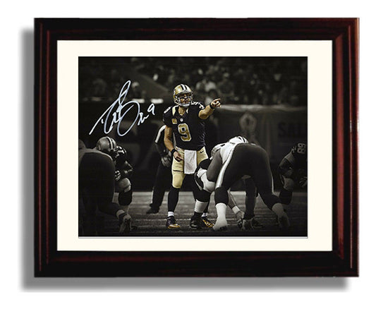 Drew Brees - Commanding the Line 8x10 Canvas vintage football wall art