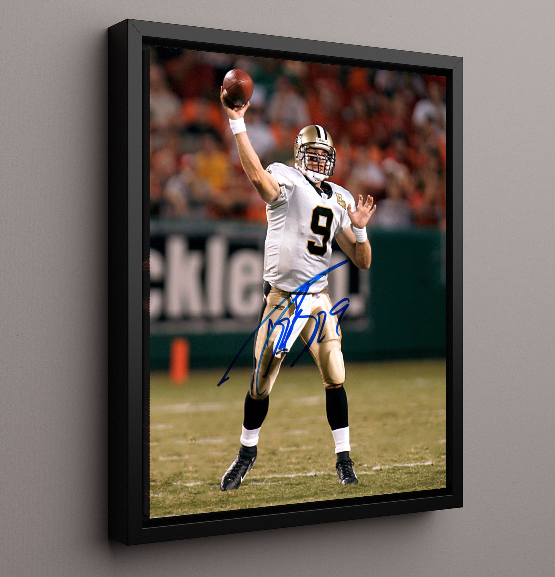 Drew Brees - New Orleans Football Quarterback Passing Action Football Wall Art - football wall art print