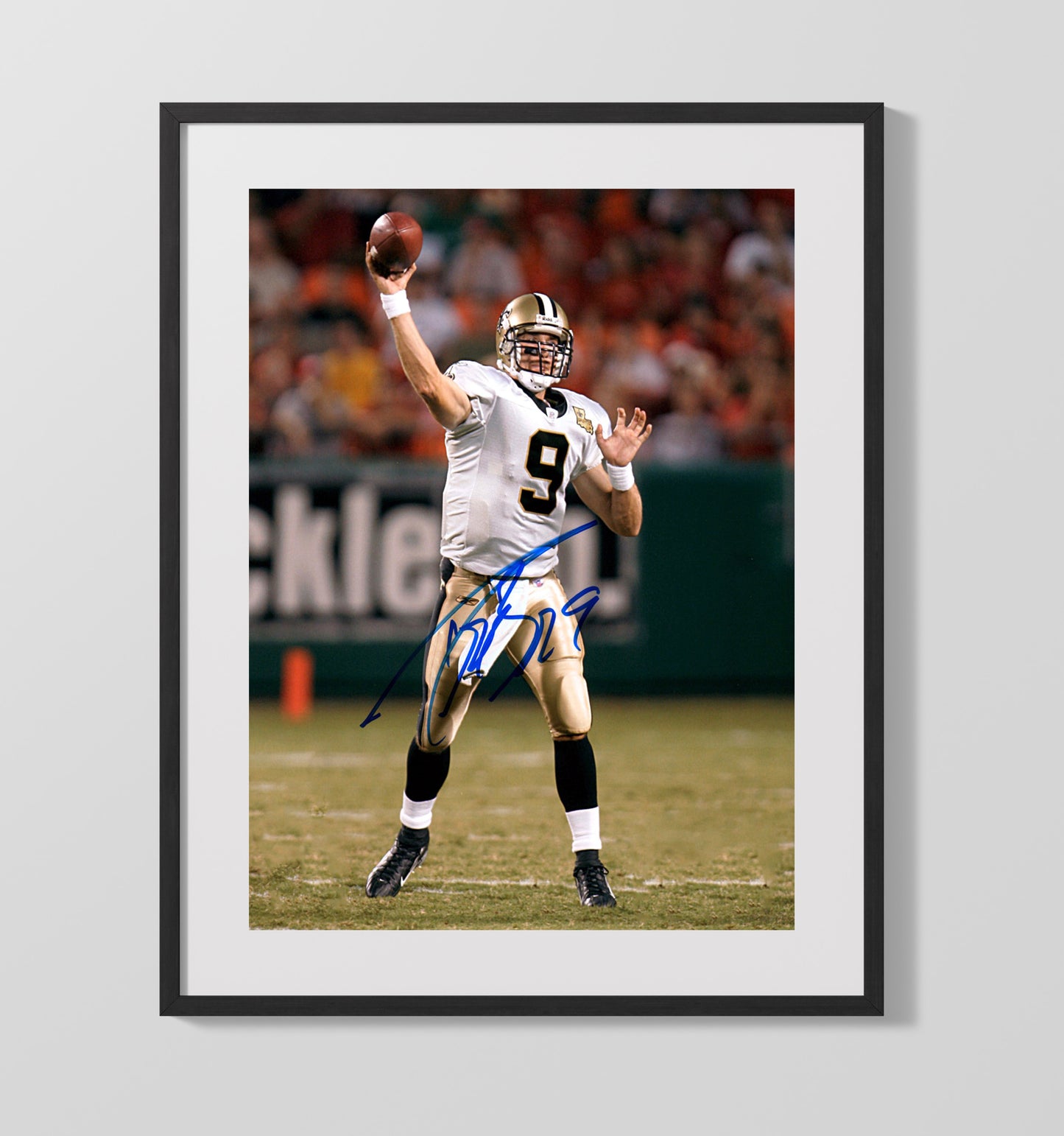 Drew Brees - New Orleans Football Quarterback Passing Action Football Wall Art - football wall art print