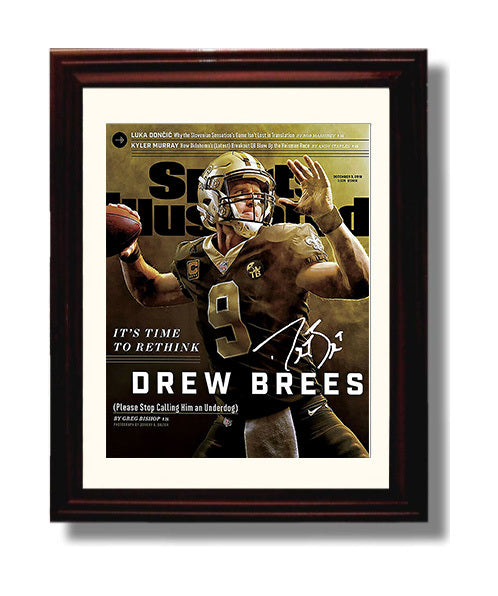 Drew Brees - Time to Rethink 8x10 Canvas vintage football wall art