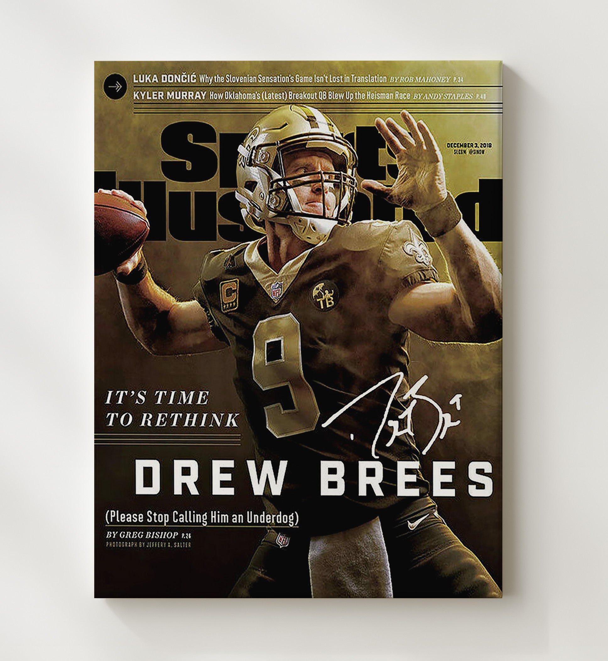 Drew Brees - Time to Rethink Football Wall Art - football wall art print