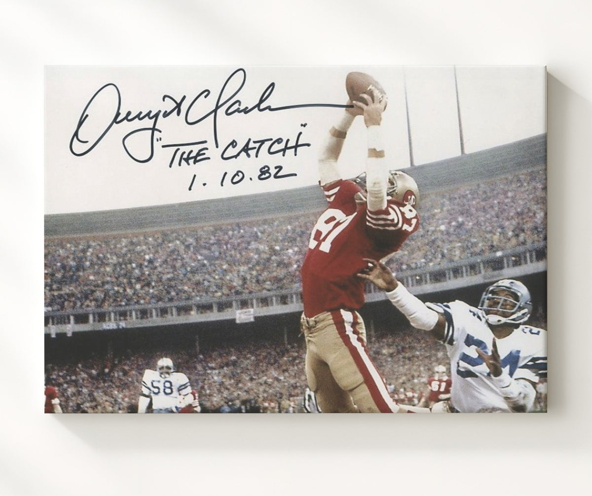 Dwight Clark - the Catch 1982 8x10 Canvas vintage football wall art