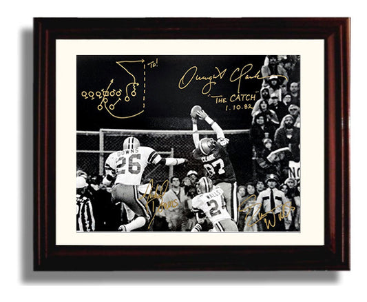 Dwight Clark - the Catch Play Drawn 8x10 Canvas vintage football wall art