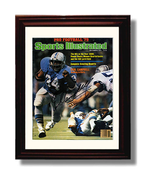 Earl Campbell - Houston Football Power Run 1979 SI Cover 8x10 Canvas vintage football wall art