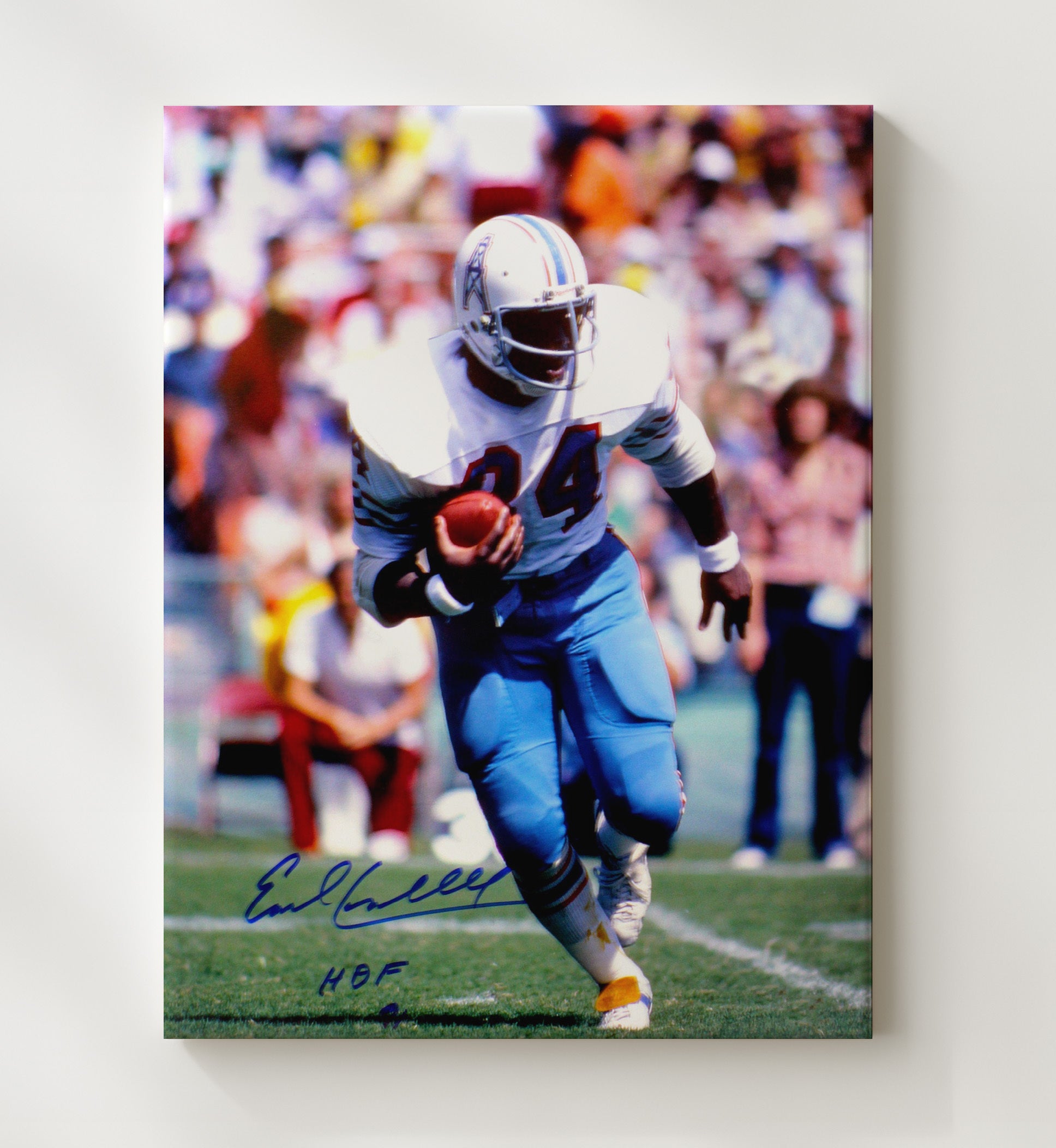 Earl Campbell - Houston Football Running Back Power Run Oilers Era Football Wall Art - football wall art print