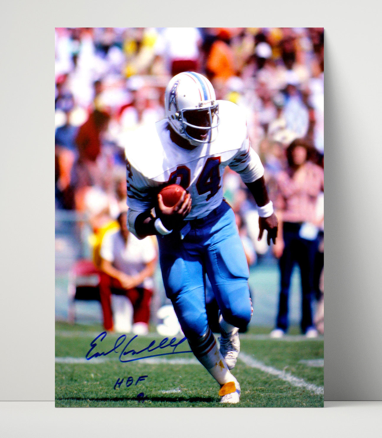 Earl Campbell - Houston Football Running Back Power Run Oilers Era Football Wall Art - football wall art print