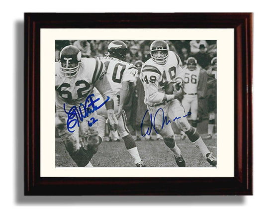 Ed Marinaro and Ed White - Minnesota Football Run Behind Blocker 8x10 Canvas vintage football wall art