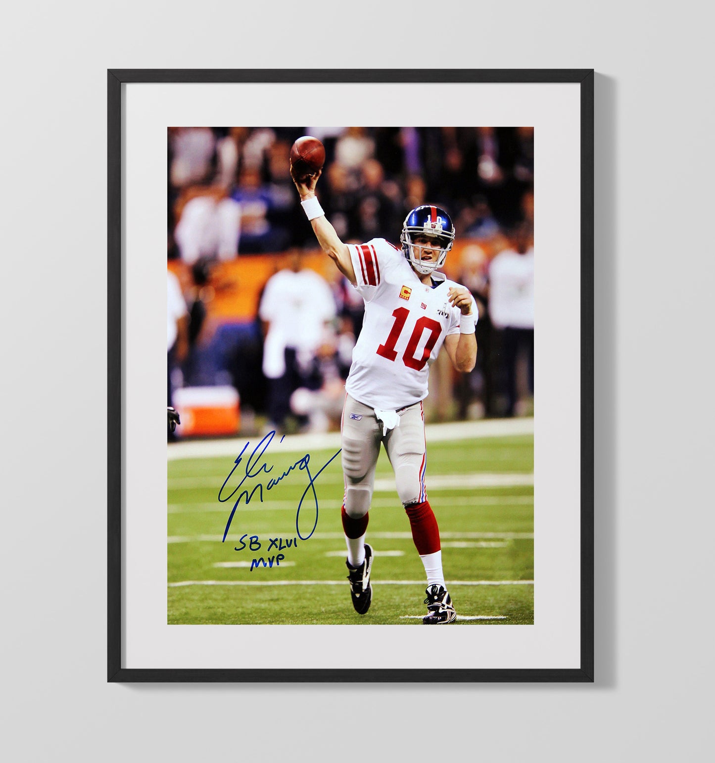 Eli Manning - New York Football Quarterback Passing Super Bowl Xlvi Mvp 2012 Football Wall Art - football wall art print