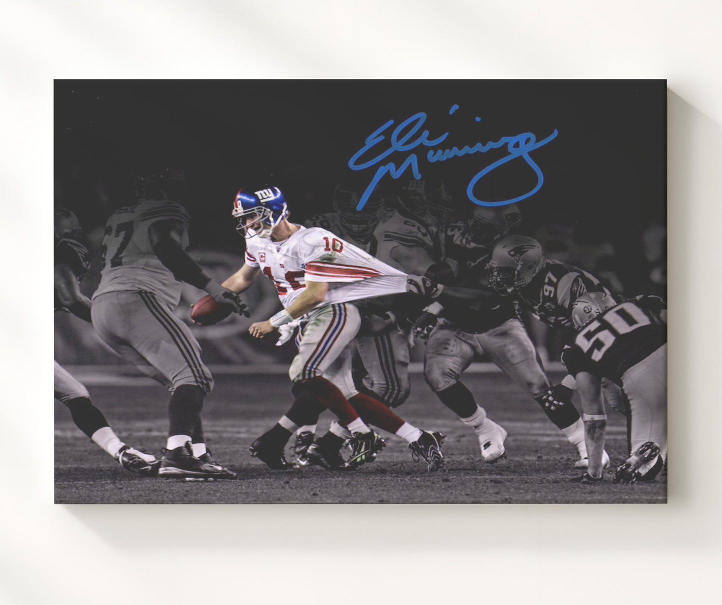 Eli Manning - the Escape Throw Football Wall Art - football wall art print