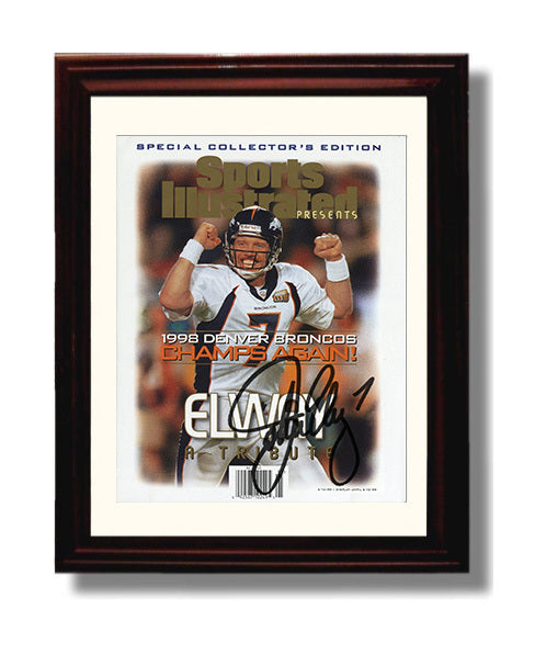 Elway Back-to-Back - Denver Dynasty 8x10 Canvas vintage football wall art