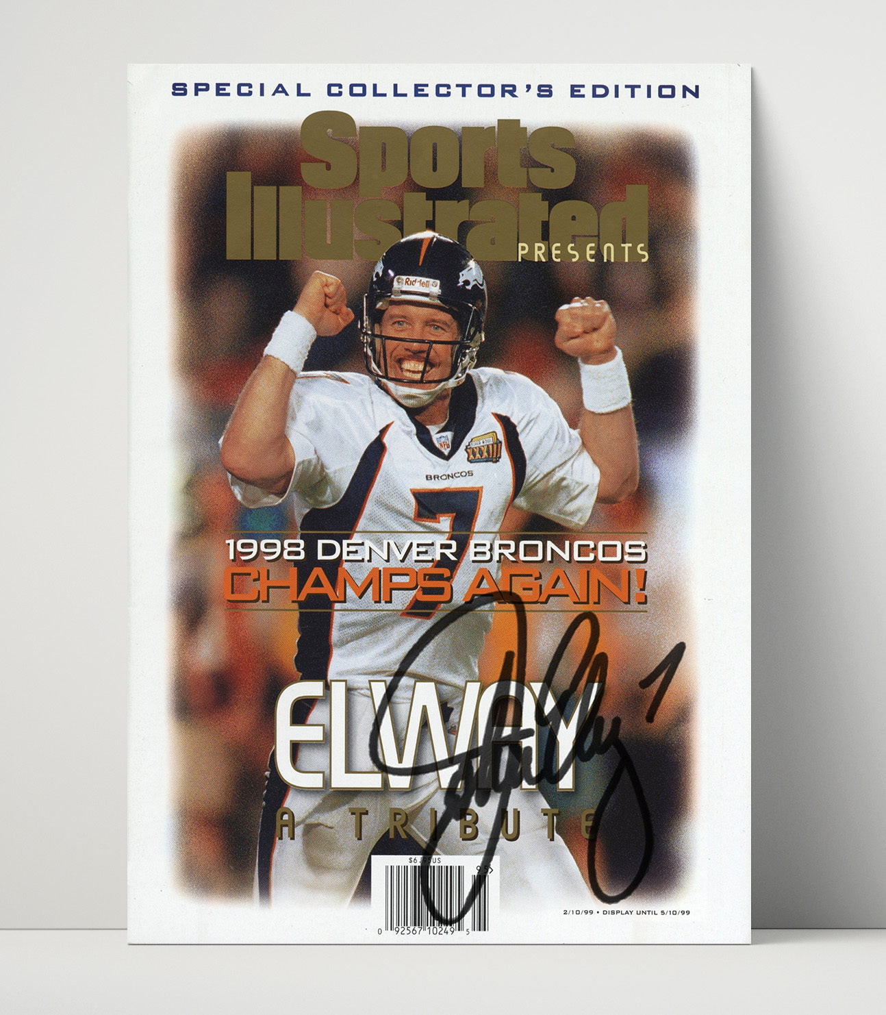 Elway Back-to-Back - Denver Dynasty Football Wall Art - football wall art print
